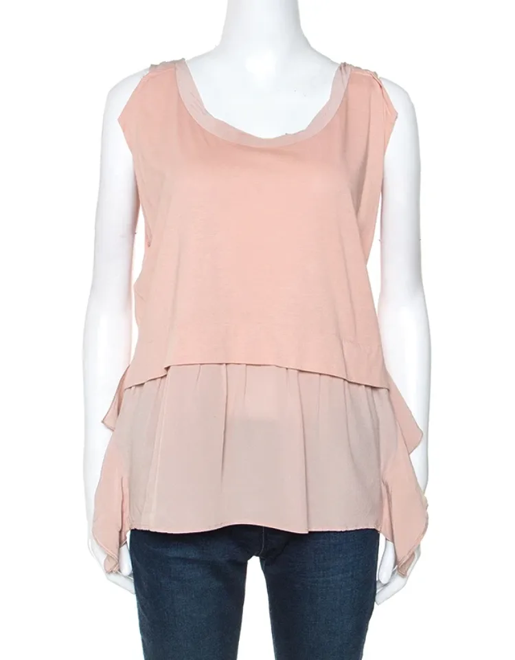 Dusky Pink Cotton And Silk Tunic