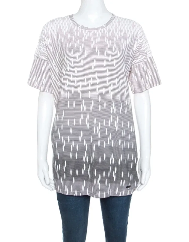 Pale Pink Printed Cut Out Back Detail T-shirt