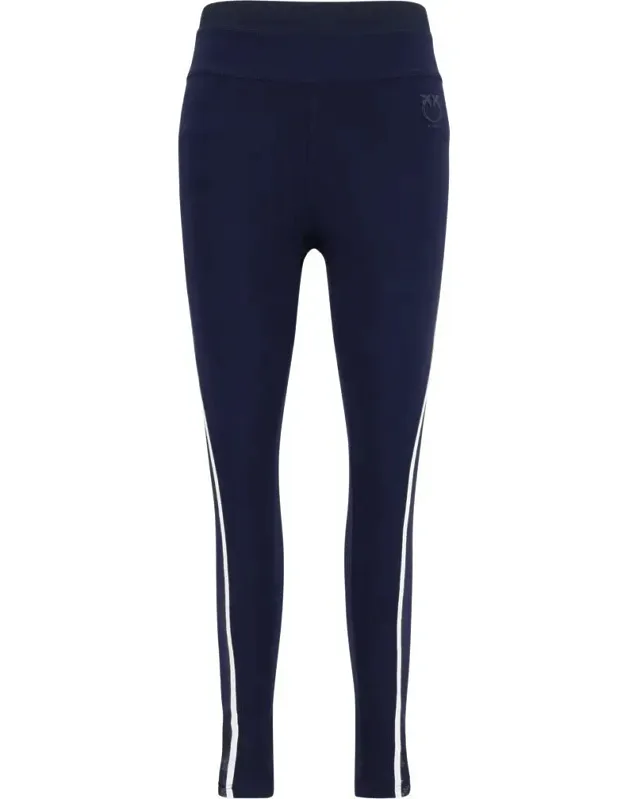 Pinko's Leggings With Elasticized Waistband And Mesh Inserts