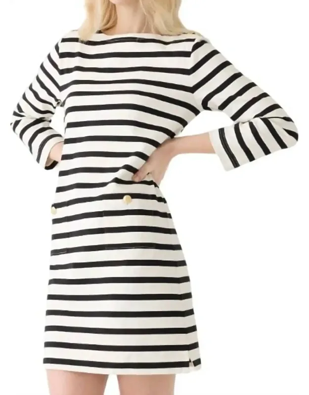Mariner Cloth Shirtdress With Gold Buttons