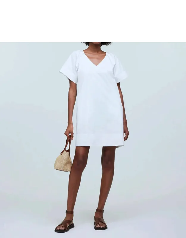 V-neck Mini Shirtdress