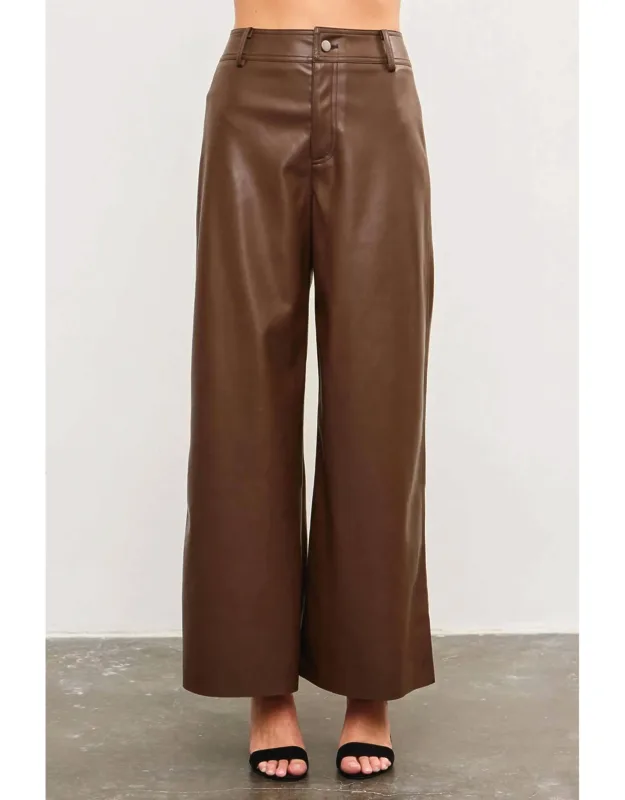 High Waisted Leather Pants