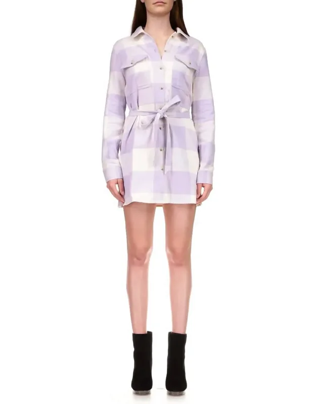 Brushed Plaid Shirtdress