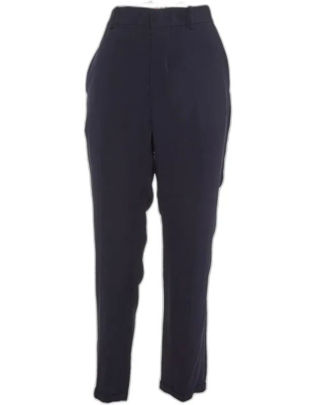 Crepe Tapered Leg Trousers