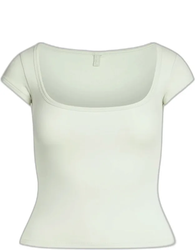 Scoop-neck Cotton Jersey Tee
