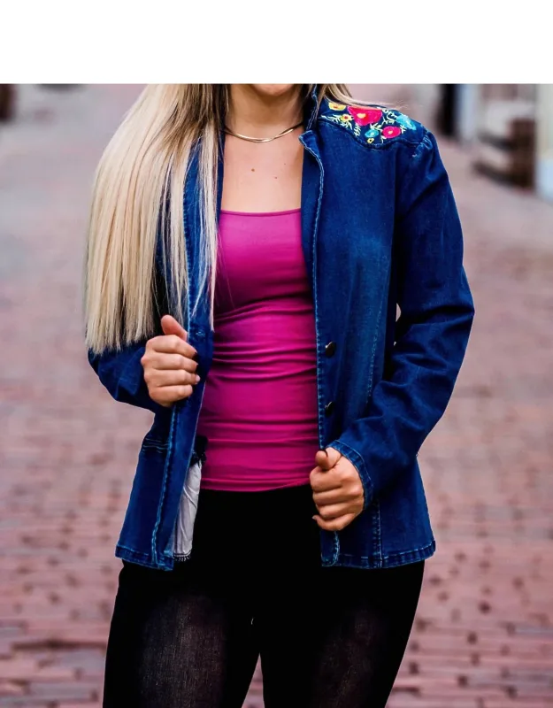 Embroidered Blazer