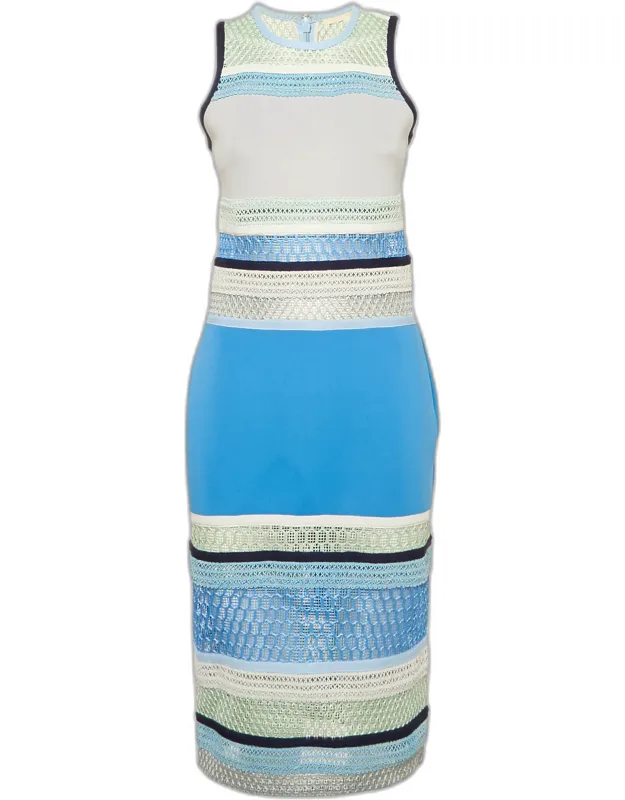 Lace And Neoprene Sheath Dress