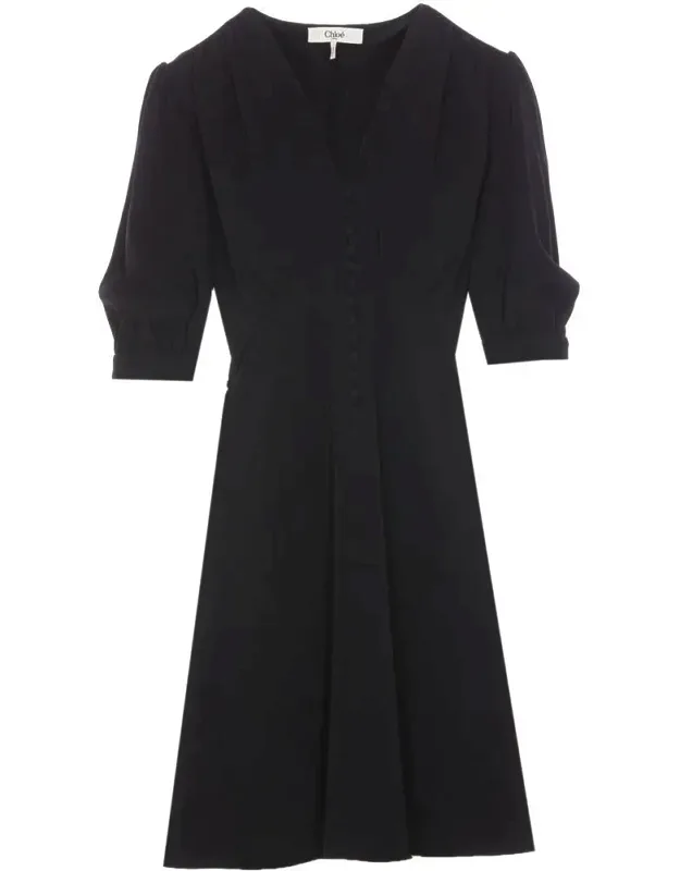 Chloé Dress V-neck 3/4 Sleeves
