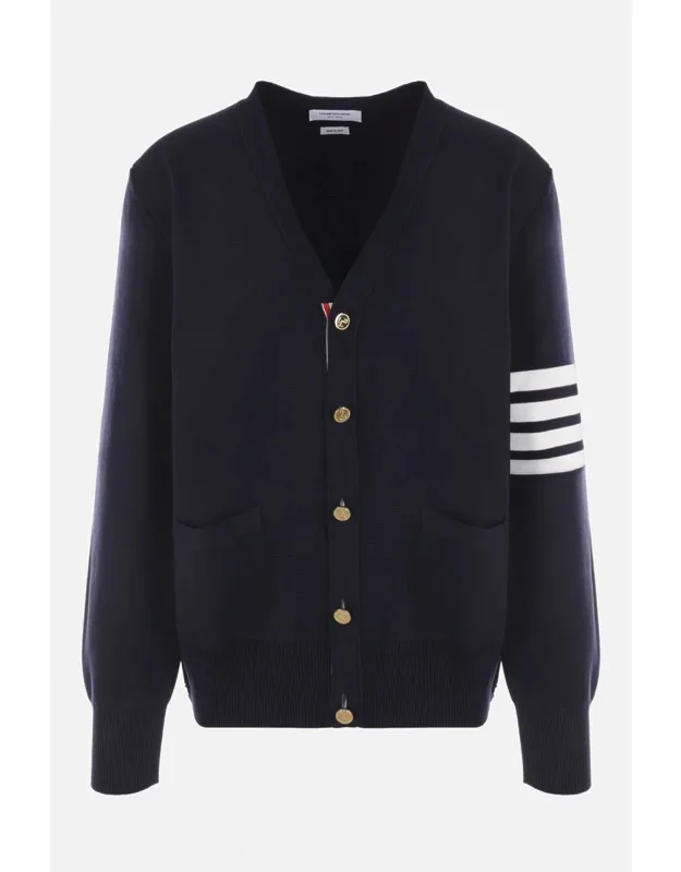 Thom Browne Cardigan With V-neckline And Button Closure
