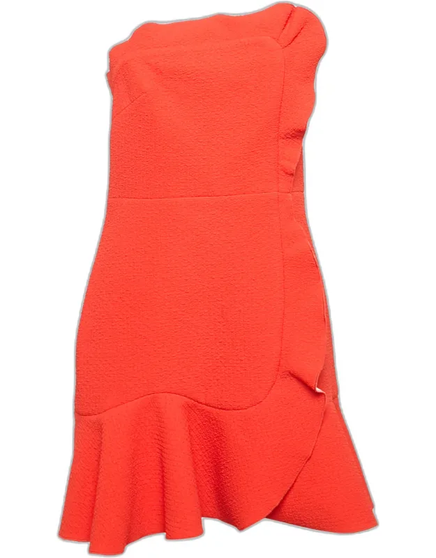 Textured Jersey Ruffled Mini Dress