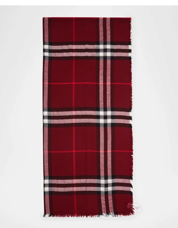 Wool Large Check Scarf