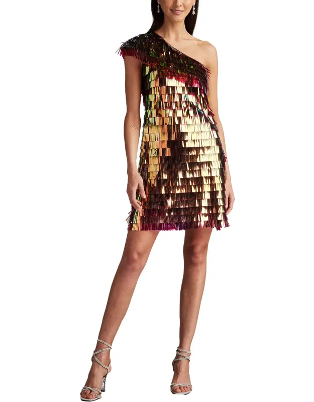 Bina Sequin Fringe Mini Dress With Timeless Allure And Retro Glamour