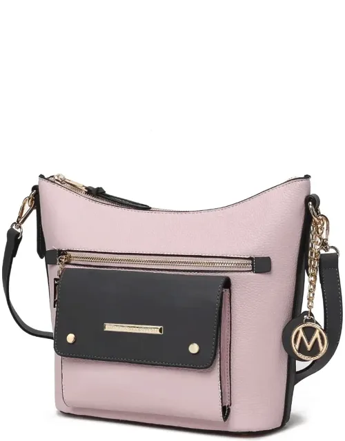 Serenity Color Block Vegan Leather Crossbody Bag