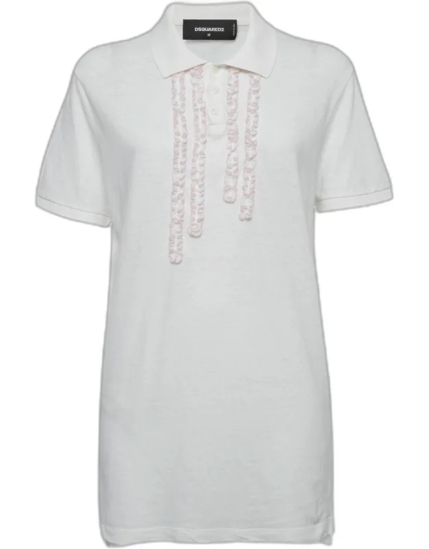 Ruffle Detail Polo T-shirt
