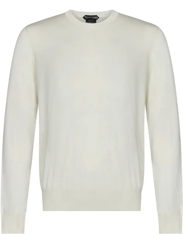 Sweater With Ribbed Crewneck And Long Sleeves