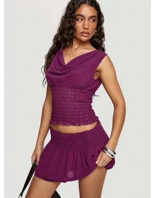 I Belong Shirred Mini Skirt