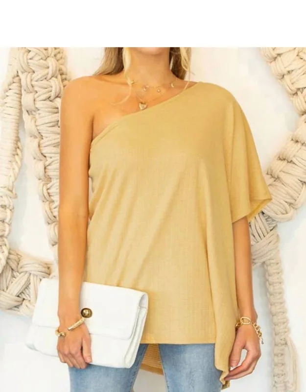 One Shoulder Draped Top