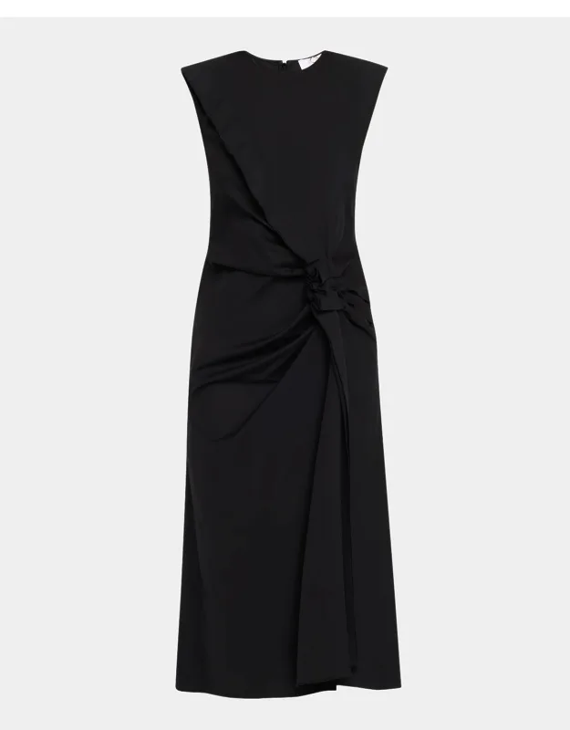 Ruffled Cotton Midi Dress