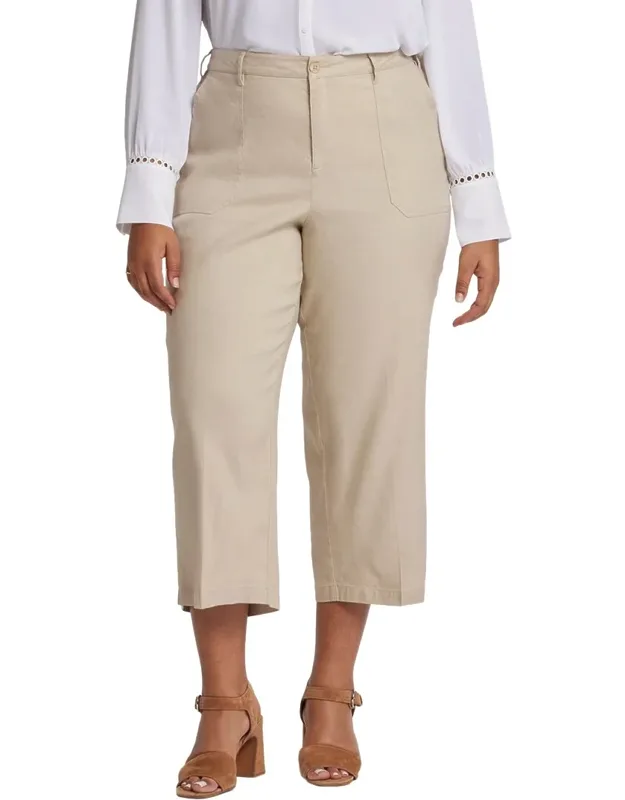 Cargo Feather Cropped Jeans