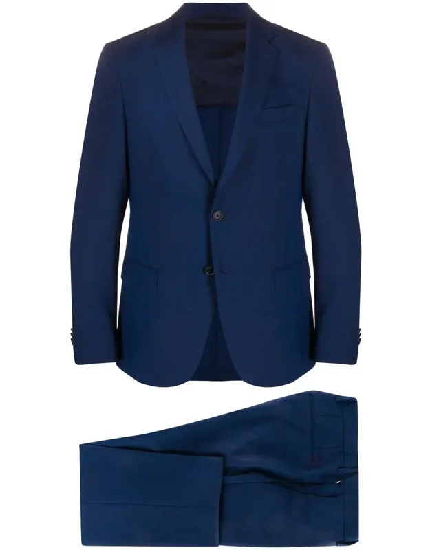 Virgin Wool Single-breasted Two-piece Suit