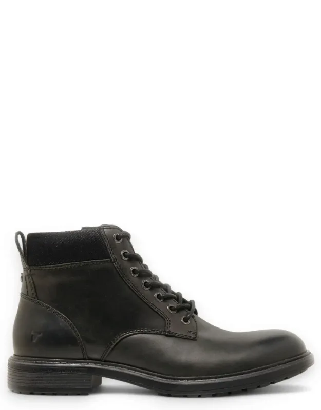 Beau - Lace Up Side Zip Leather Chelsea Boots