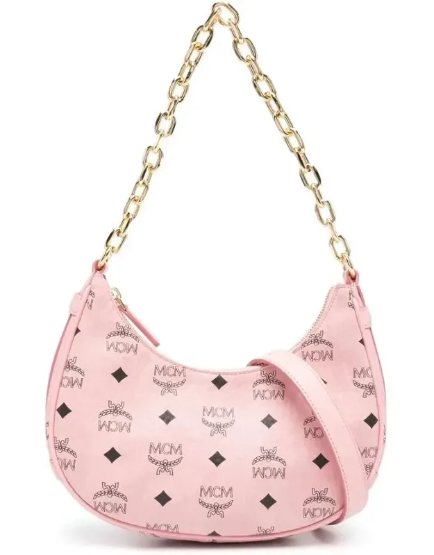 Mcm Bag With Top Zip Fastening And Chain-link Handle