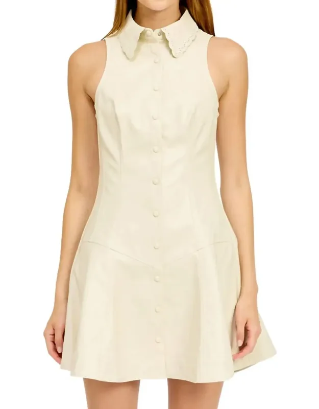Faux Leather Mini Dress