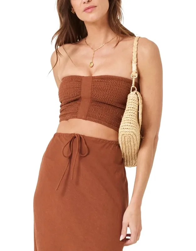 Summer Feels Linen-blend Tube Top