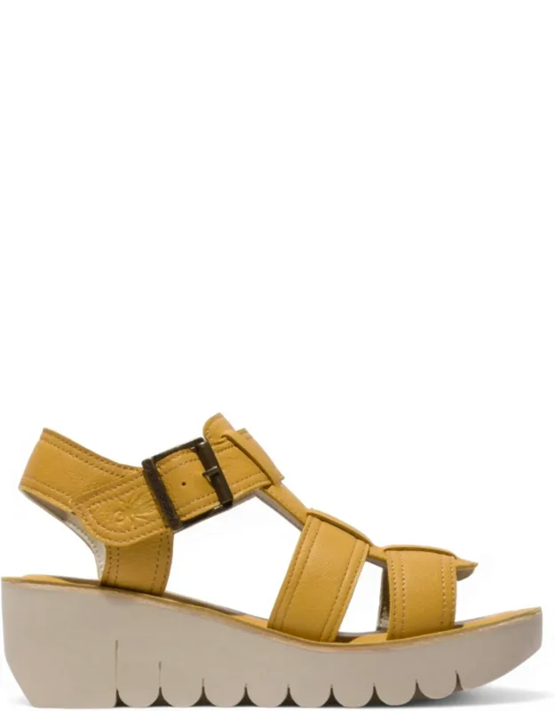 Wedge Heel Leather Sandals