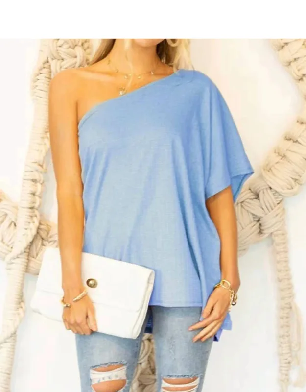 One Shoulder Draped Top