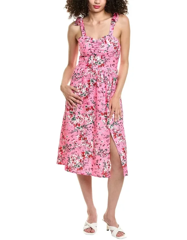 Tie Shoulder Midi Dress