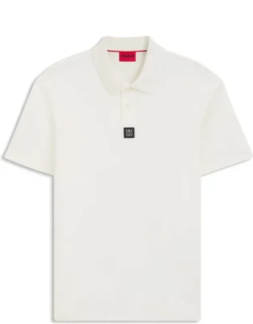 _interlock-cotton Polo Shirt With Stacked Logo, Super-soft Finish, Casual Regular Fit_