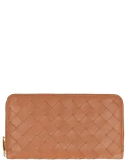 Intrecciato Zip-around Wallet