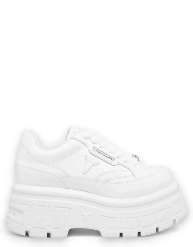 Chunky Lace Up Leather Sneakers