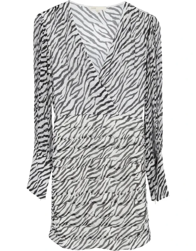 Ribane Zebra Print Mini Dress