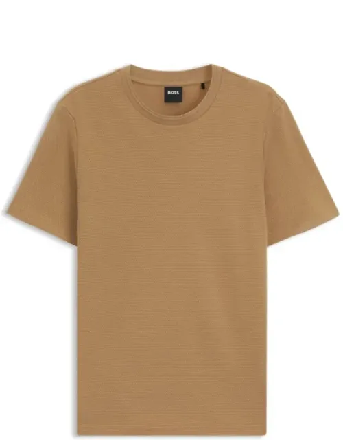 T-shirt With Bubble-jacquard Structure, Crew-neck, Regular Fit