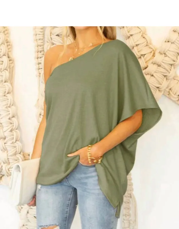 One Shoulder Draped Top