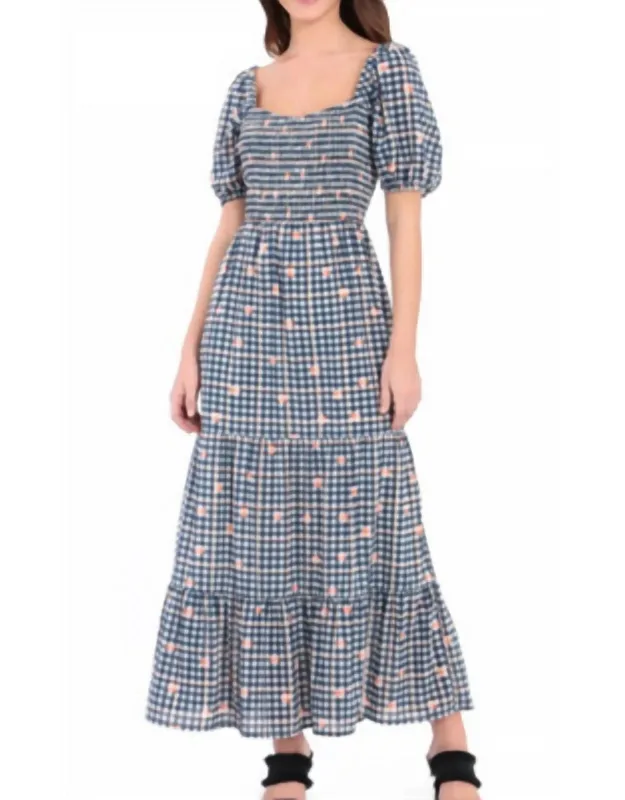 Puff Sleeve Maxi Dress