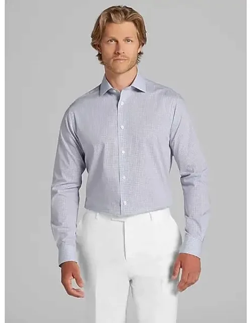 Slim Fit Mini Grid Dress Shirt
