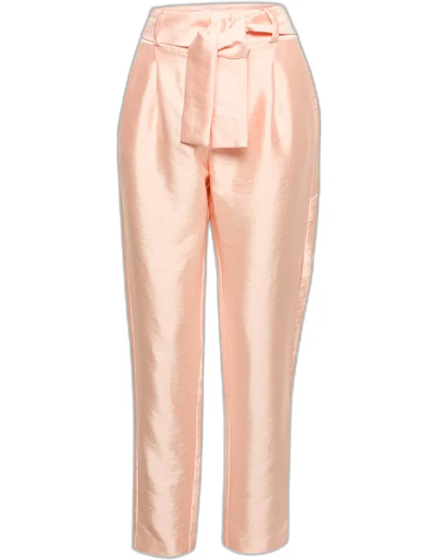 Satin Waist Tie-up Trousers
