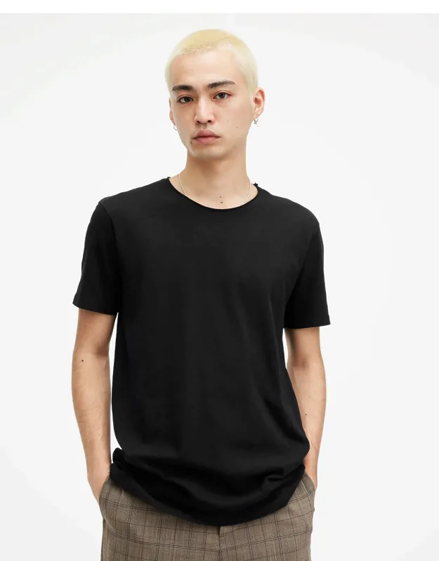 Figure Crew Neck Raw Edge T-shirt