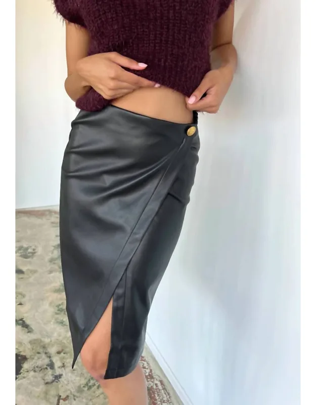 Vegan Leather Pencil Skirt