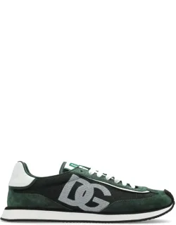 Suede And Mesh Cushion Sneakers