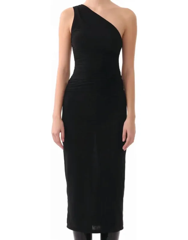Asymmetrical Shoulder Dress