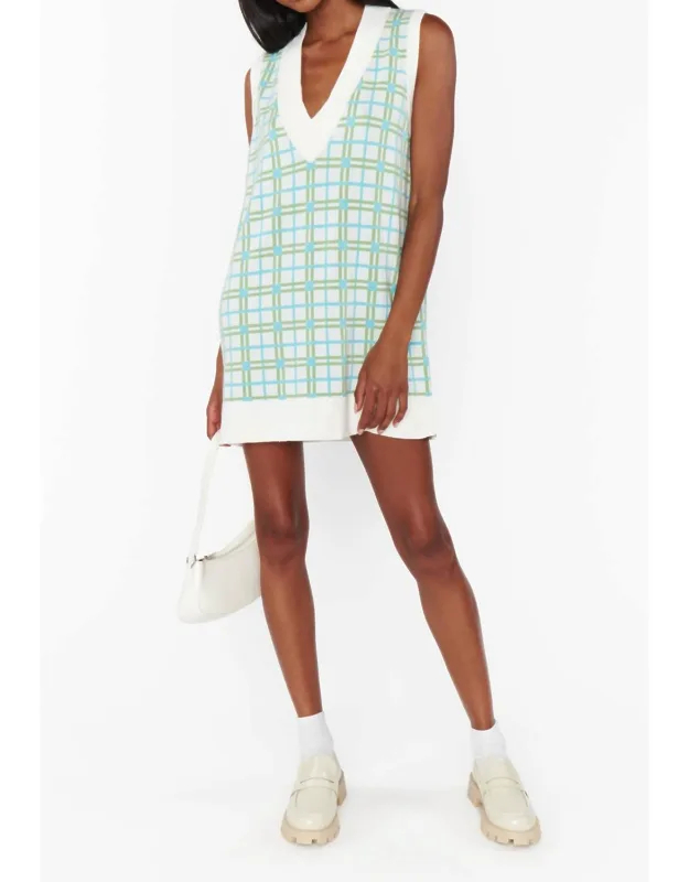 Hartford Tank Sweater Dress - V-neck, Pull On Closure