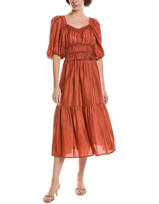 Silk Midi Dress