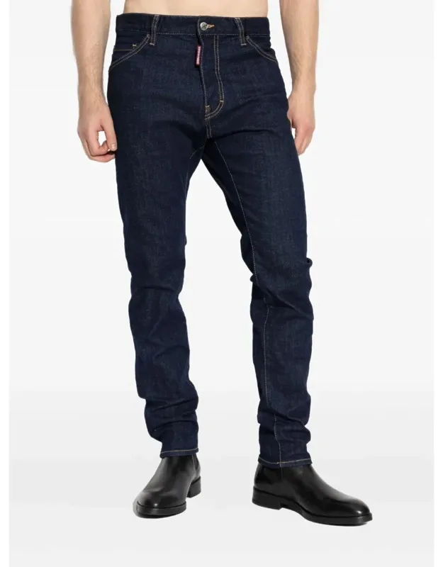 Dsquared2 Pants With Front Button Fastening And Classic Five Pockets
