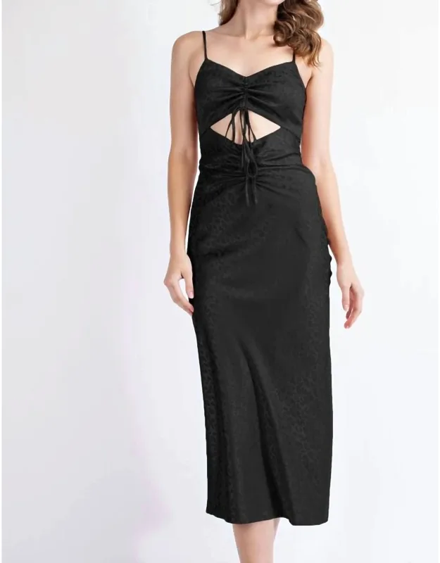 Satin Jacquard Slip Dress