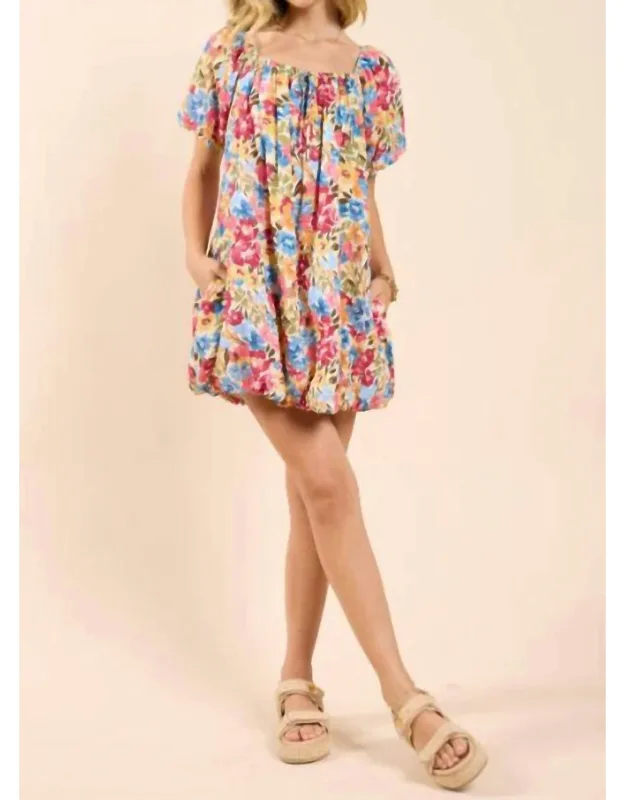 Nature's Palette Bubble Dress