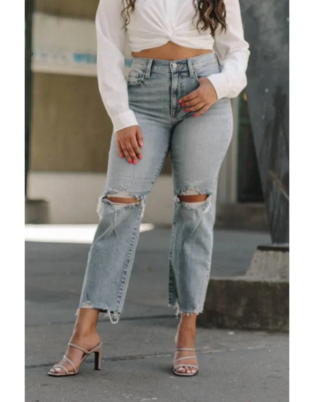 Art Deco High Rise Jeans